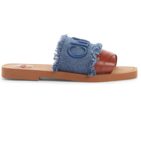 NIB $450 CHLOÉ Embroidered Woody Logo Sandal in size 36! - Picture 3 of 4